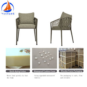 Chaise de terrasse en rotin design de luxe pour restaurant français d'extérieur meubles de patio vintage - Product Image 3