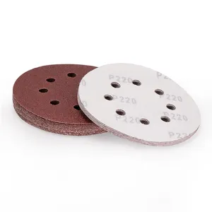 180 мм оксид алюминия наждачной бумагой крюк и петля абразивные шлифовальные диски для полировки древесины