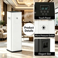 Diffuseur d'arômes professionnel sans eau 700 ml en métal, à deux liquides, avec minuterie tactile et faible bruit, pour hôtels, commerces et spas