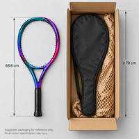 Raquette de tennis en fibre de carbone personnalisée avec logo, vente en gros d'usine professionnelle, 27 pouces, 100 pouces carrés, 16x19, raquette de tennis pour adultes, OEM ODM