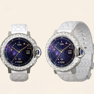 Reloj Inteligente con Correa de Cuero, Monitor de Presión Arterial, Oxígeno en Sangre y Ácido Úrico, Resistente al Agua IP68, Rastreador de Actividad Física - Product Image 1