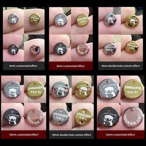 Etiqueta de Metal de Acero Inoxidable Personalizada, Accesorios para Niños, para Hacer Pulseras, Pendientes, Collares, Grabado Láser de Logotipo Pequeño - Product Image 2