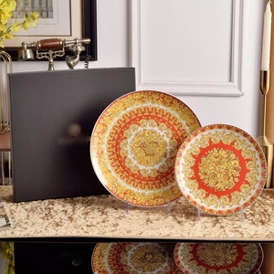 European-style Medusa Light Luxury Retro Bone China Steak Plate Set Party <b>Dinnerware</b> Hanging Ceramic - Product Image 4