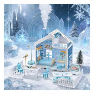 Villa de Princesas de Plástico para Accesorios, Balcón, Piscina, Dormitorio, Ascensor, Muebles, Juego de Construcción DIY, Regalo para Niñas, Niños y Familia - Product Image 1
