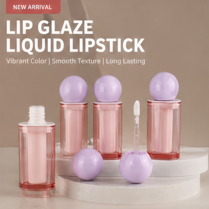 Gloss à lèvres hydratant et repulpant style coréen bio, fini velours, avec capuchon rond, pour maquillage de soirée, marque privée - Product Image 4