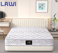 Matelas hybride de luxe à ressorts ensachés en mousse hypoallergénique, réversible, 14 pouces d'épaisseur, emballé pour la chambre à coucher, l'hôtel, l'école