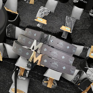 เข็มขัดหนังแท้ดีไซน์ลายตารางหมากรุกสำหรับบุรุษเข็มขัดลำลองธุรกิจตะวันตกทันสมัย - Product Image 2