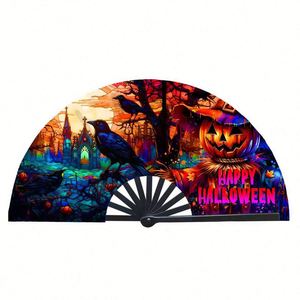 Ventilador Clásico Portátil de 13 Pulgadas para Decoración del Hogar, Bambú Tallado y Pintado con Estilo Musical, Regalos Empresariales de Año Nuevo Chino - Product Image 2