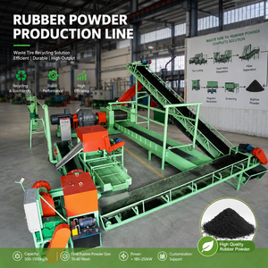 Línea de Procesamiento de Máquinas de Reciclaje de Neumáticos Usados para Polvo de Goma, Pellets y Fibra, 500-800 kg/h, 180-250 kW, Ecológica - Product Image 1