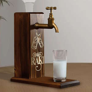 Distributeur de boissons alcoolisées en bois naturel doré <span class=keywords><strong>Fontaine</strong></span> à whisky en bois - Product Image 2