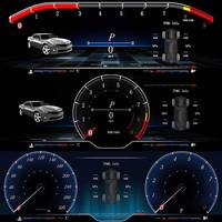 Écran de tableau de bord virtuel 12,3'' pour Ford Mondeo 2013-2021, panneau d'affichage du combiné d'instruments, interface utilisateur colorée, écran LCD de voiture avec CarPlay