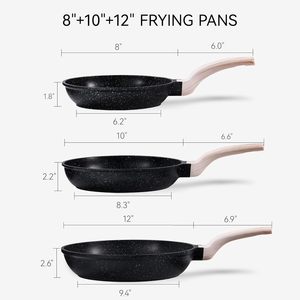 Modern Eco-Friendly Non-Stick Forged Aluminum Fry <b>Pan</b> with Bakelite Handle Glass Cover for Gas and Induction Cookers - Product Image 2