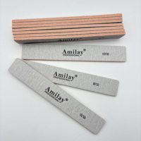 Lime à ongles zébrée personnalisée avec logo de marque OEM/ODM (outils de manucure professionnels double face en émeri pour salons et entreprises de vente en gros)