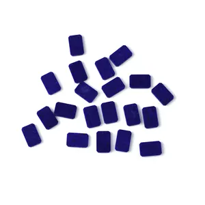Natural Lapis Lazuli Gemstones Custom Cut Size Shape Wholesale High Quality Rectangle Double Sided Flat Cutting Lapis Lazuli