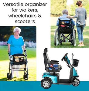 Sac de rangement multifonctionnel personnalisé pour guidon de trottinette avec porte-gobelet et poches de rangement, sac pour trottinette électrique - Product Image 2