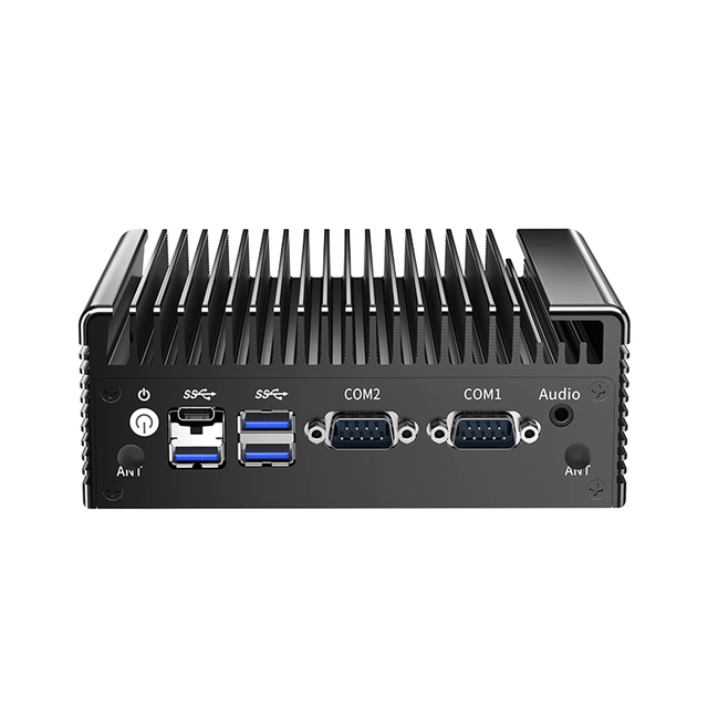 VENOEN Intel N100 Mini PC Fanless DDR4 32GB RAM SSD Win11 Quad Core Business Use 2*COM RS232/485 US/EU Plugs 16GB GDDR5 Intel