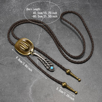 Vente directe d'usine, cravate bolo vintage en métal de haute qualité, cravate en alliage de style western cowboy, cravate bolo personnalisée pour hommes et femmes