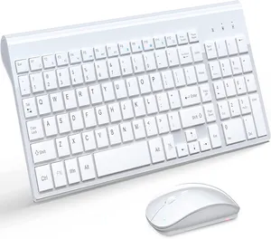 2023 tastiera e Mouse Wireless Combo Ultra sottile, Mouse USB compatto silenzioso da 2.4G e Set di tastiera con interruttore a forbice con coperchio