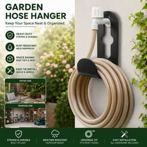 Soporte de Manguera de Jardín Universal para Exteriores, de Metal Premium, Decorativo, para Montar en la Pared, Resistente y Compacto - Product Image 5