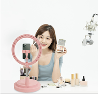 Anneau lumineux LED portable 12 pouces à intensité variable Anneau de selfie universel Lumière de remplissage de maquillage de beauté pliable