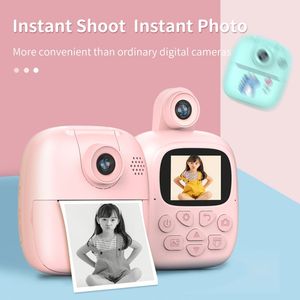 Appareil photo pour enfants avec objectif rotatif 1080P, grand angle 180°, écran 2,4 pouces, impression thermique instantanée, photographie en un clic - Product Image 5