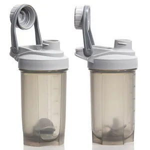 High Quality 500ml 800ml Green Biodegradable Wheat Straw Juice Protein Shaker With Plastic Mix Ball