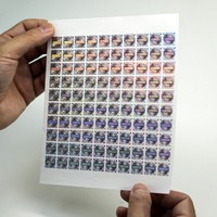 Autocollant holographique anti-contrefaçon personnalisé, impression de logo de sécurité, étiquette holographique 3D