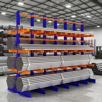 Système de rayonnage cantilever robuste et réglable, assemblage par vis de barres en acier, longueur de poutre 60 cm, capacité de charge 1500 kg