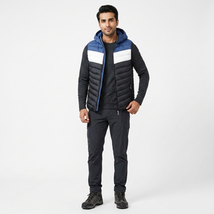 High Quality Fashionable Winter Puffer <b>Jacket</b> Breathable Quick Dry Stand Collar Zipper Closure Half Sleeveless for <b>Men</b> - Product Image 1