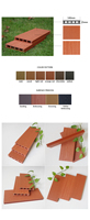 Planche de terrasse en WPC à trous carrés - Revêtement de sol composite bois-plastique imperméable pour jardin et terrasse extérieurs