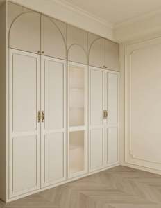 Armoires de luxe modernes en MDF, taille personnalisée, dressing avec coiffeuse, montage facile pour la chambre à coucher à domicile - Product Image 4