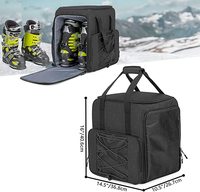 Sac de chaussures de ski en toile écologique avec logo personnalisé Sac de rangement imperméable pour bottes de snowboard pour le sport, la salle de sport et les voyages en avion