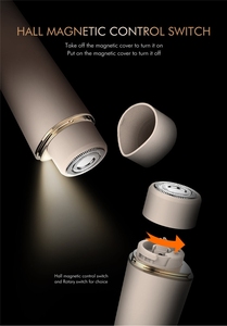 Afeitadora eléctrica recargable de resorte de disco giratorio con luz LED para depilación - Product Image 2