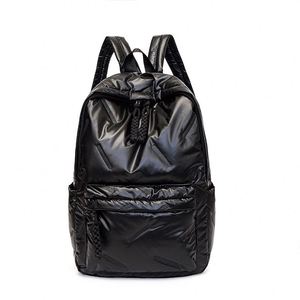 New Arrival Soft Down Quilted Travel <b>Backpack</b> Puffy Fashion School Bag Custom Student <b>Backpack</b> - Product Image 5