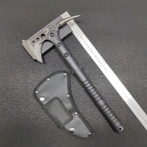 Hacha de doble hoja de acero inoxidable con mango de madera para exteriores, con 3 pulgadas de filo de corte y 1 año de garantía, para camping. - Product Image 2