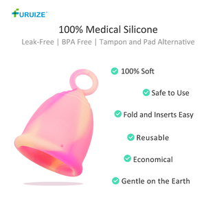 ถ้วยประจำเดือน Furuize ขายส่ง สำหรับประจำเดือนมามาก ถ้วยประจำเดือนซิลิโคนเกรดทางการแพทย์ ใช้ซ้ำได้ - Product Image 4