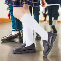 6 paires de chaussettes montantes tricotées pour filles, qualité supérieure, usage quotidien (tailles MX/US, âge 6-8 ans, blanc, logo sur le dessous)