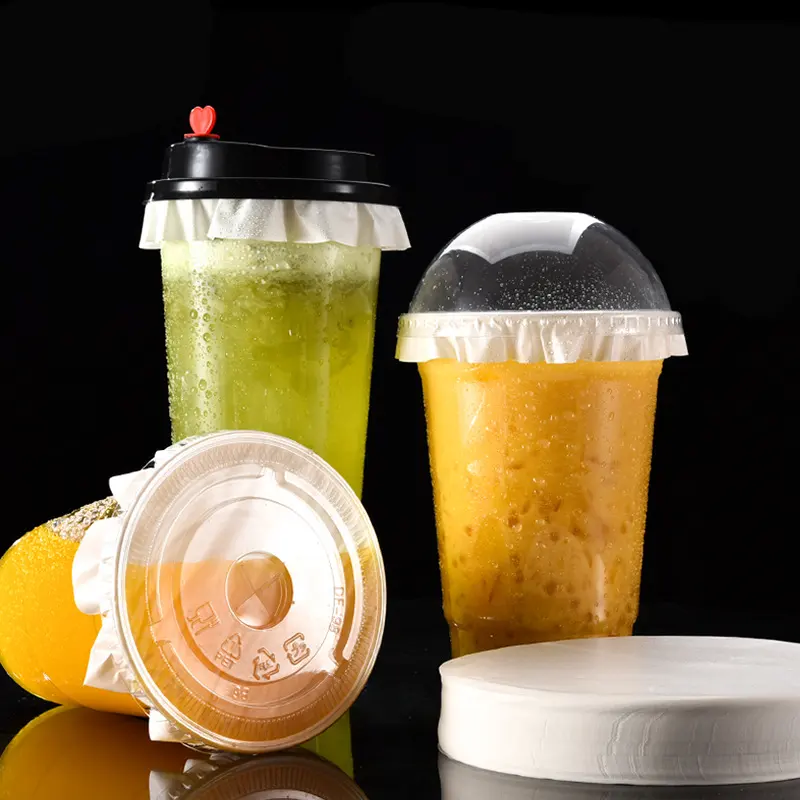 Clear plastic cups 9oz for yogurt colour changing dessert plastic cup with dome lid reusable plastic coffee cup