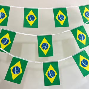 Фанатские флаги-гирлянды для поддержки команды: регулируемая подвесная конструкция, полиэстер, индивидуальные национальные флаги, товары для болельщиков - Product Image 2