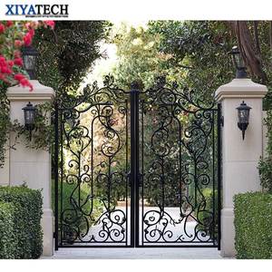 XIYATECH Puertas de entrada de hierro forjado personalizadas Estilo abierto columpio <span class=keywords><strong>automático</strong></span> para Villa Valla DE PRIVACIDAD Sistemas de diseño de puerta principal de entrada - Product Image 3