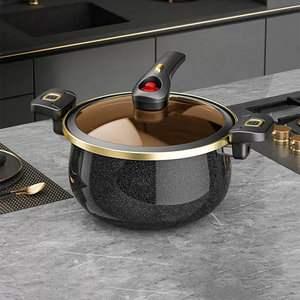 6L Cuisine Soupe Pot Casserole Casserole Verre Couvercle Os Soupe Gaz Multi Fonction Émail Micro Pression Pot Cuisinière - Product Image 2