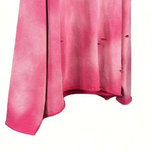 Sudadera con capucha vintage para mujer, diseño personalizado bordado, con agujeros desgastados, informal, oversize, gruesa, rosa, para invierno - Product Image 4