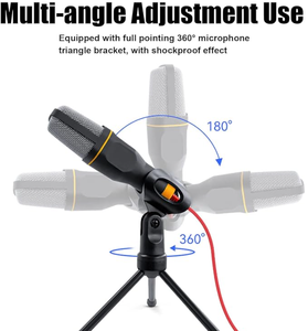 Wired Condenser Microphone White <b>Computer</b> Gaming Podcast Conference Use Omni-directional Lightweight Portable Shock Mount - Product Image 5