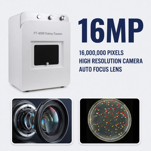 Compteur de colonies automatisé pour laboratoire, haute résolution 16MP, avec stérilisation UV et fonction d'analyse - Product Image 4