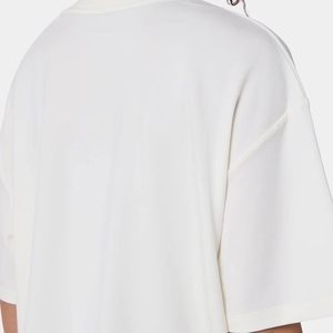 Custom Logo Women Comfortable Ribbed Neckline Dropped Shoulders <strong>Longline</strong> Length Casual <strong>Tops</strong> Solid Crew Neck Short <strong>Sleeve</strong> T-Shirt - Product Image 3
