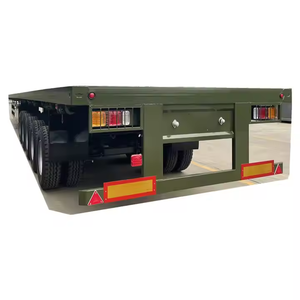 Camión de Transporte de Contenedores de Plataforma Plana de 2/3/4 Ejes, Semirremolque de Plataforma Plana para Contenedores de 20 pies, 45 pies y 40 pies - Product Image 4