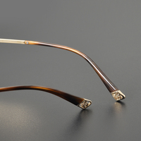 Lunettes de lecture unisexe de luxe en titane doré massif de haute qualité, monture intégrale gris marbré, pour adultes, style pilote Y2K, tendance