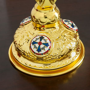 Cruz Ortodoxa con Crucifijo, Icono Religioso en Esmalte Colorido, Cruz Decorativa para <span class=keywords><strong>Altar</strong></span> y Cruz de Mano para la Oración del Obispo - Product Image 5