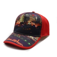 Trendy Nieuwe Custom Logo Baseball Caps Gebogen 100% Polyester Alle Sublimatie Bedrukte Hoeden Luipaard Fruit Usa City Collectie