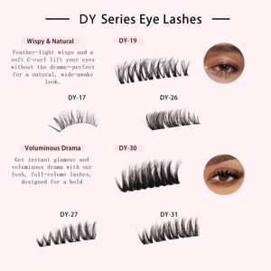 Wholesale Bulk <b>Individual</b> Professional Synthetic Hair Cruelty-Free Starter 30d 40d 50d Diy Segment Strip Eyelash <b>Cluster</b> - Product Image 5